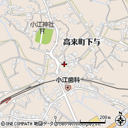 長崎県諫早市高来町下与周辺の地図