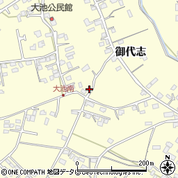 熊本県合志市御代志1418-1周辺の地図