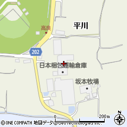 日本梱包運輸倉庫株式会社　熊本センター　営業所部品管理センター周辺の地図