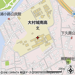 長崎県立大村城南高等学校　職員室周辺の地図