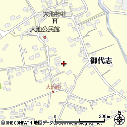 熊本県合志市御代志1407-1周辺の地図