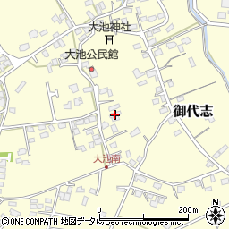熊本県合志市御代志1422-1周辺の地図