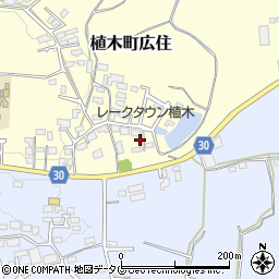 熊本県熊本市北区植木町広住206周辺の地図