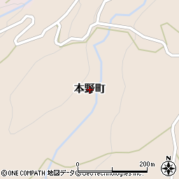 長崎県諫早市本野町周辺の地図