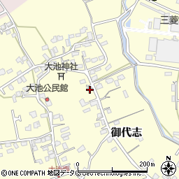 熊本県合志市御代志1398-1周辺の地図