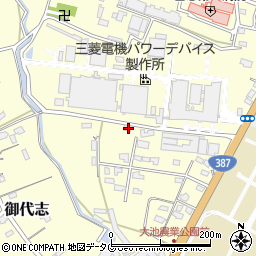 熊本県合志市御代志853-15周辺の地図