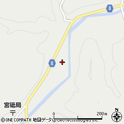 竹田市　宮砥分館周辺の地図