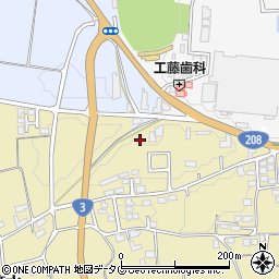 熊本県熊本市北区植木町滴水1054-3周辺の地図