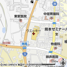 熊本銀行ウエッキー ＡＴＭ周辺の地図