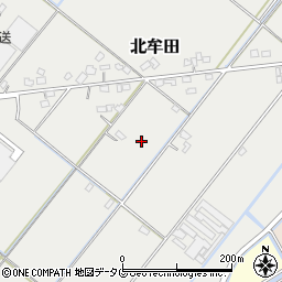 熊本県玉名市北牟田周辺の地図