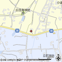 熊本県熊本市北区植木町広住1286周辺の地図