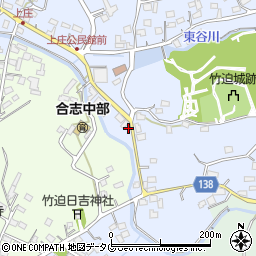竹迫城跡入口周辺の地図