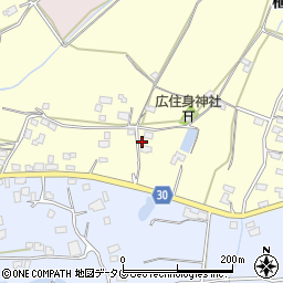 熊本県熊本市北区植木町広住1261-1周辺の地図