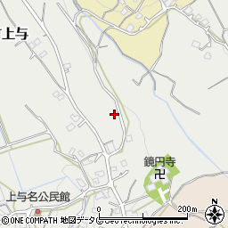 長崎県諫早市高来町上与周辺の地図