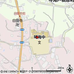 長崎市立琴海中学校周辺の地図