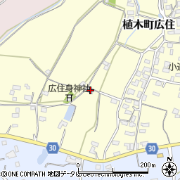 熊本県熊本市北区植木町広住1225周辺の地図