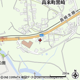 長崎県諫早市高来町黒崎322周辺の地図