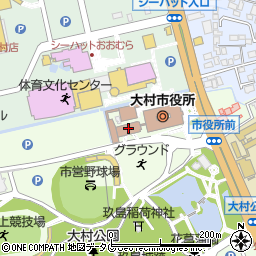 大村市役所別館周辺の地図