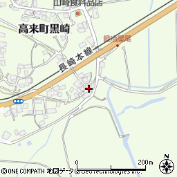 長崎県諫早市高来町黒崎259-3周辺の地図