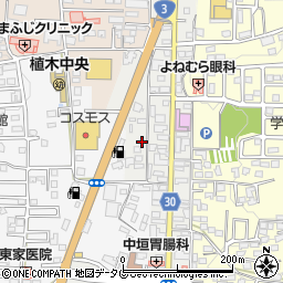 熊本県熊本市北区植木町植木100-17周辺の地図