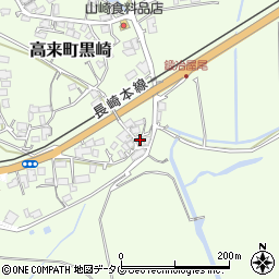 長崎県諫早市高来町黒崎257周辺の地図