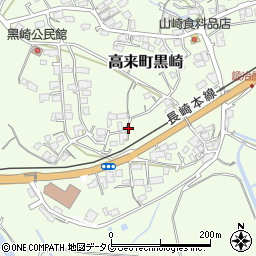 長崎県諫早市高来町黒崎346-4周辺の地図