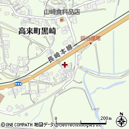 長崎県諫早市高来町黒崎264周辺の地図