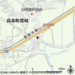 長崎県諫早市高来町黒崎253-1周辺の地図