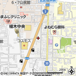 熊本県熊本市北区植木町植木100-3周辺の地図