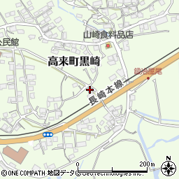 長崎県諫早市高来町黒崎274周辺の地図