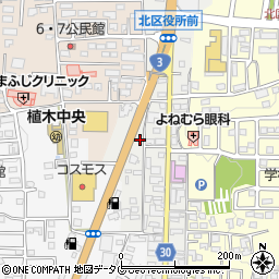 熊本県熊本市北区植木町植木100-16周辺の地図