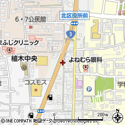 熊本県熊本市北区植木町植木100-12周辺の地図