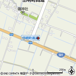 セブンイレブン岱明町高道店周辺の地図