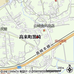 長崎県諫早市高来町黒崎227-7周辺の地図