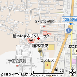 熊本県熊本市北区植木町一木596周辺の地図