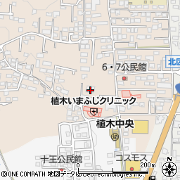 熊本県熊本市北区植木町一木592周辺の地図