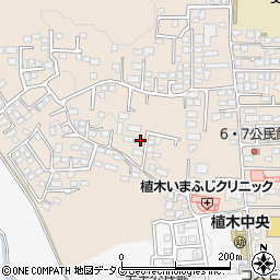 熊本県熊本市北区植木町一木605周辺の地図