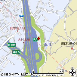 セブンイレブン長崎道木場ＰＡ下り店周辺の地図