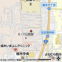 熊本県熊本市北区植木町一木813周辺の地図