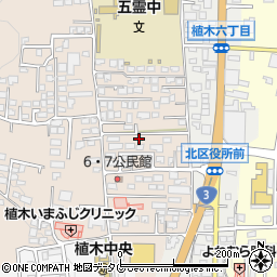 熊本県熊本市北区植木町一木188周辺の地図