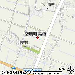 熊本県玉名市岱明町高道周辺の地図