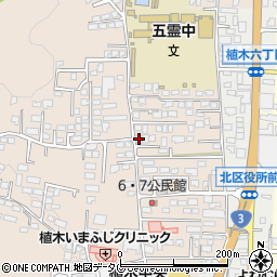 熊本県熊本市北区植木町一木192周辺の地図