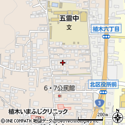熊本県熊本市北区植木町一木193周辺の地図