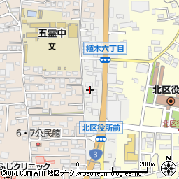 熊本県熊本市北区植木町植木116周辺の地図