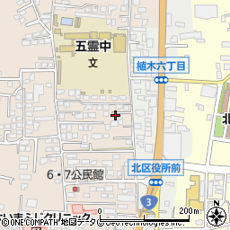 熊本県熊本市北区植木町一木166周辺の地図