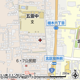 熊本県熊本市北区植木町一木166周辺の地図