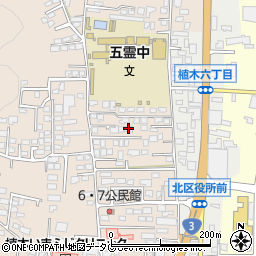 熊本県熊本市北区植木町一木195周辺の地図