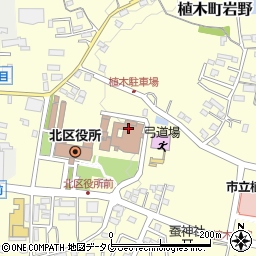 熊本市植木文化センター周辺の地図