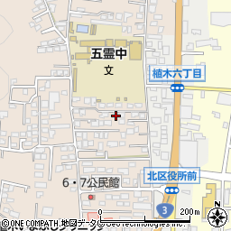 熊本県熊本市北区植木町一木196-7周辺の地図