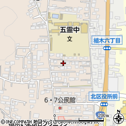 熊本県熊本市北区植木町一木196-18周辺の地図